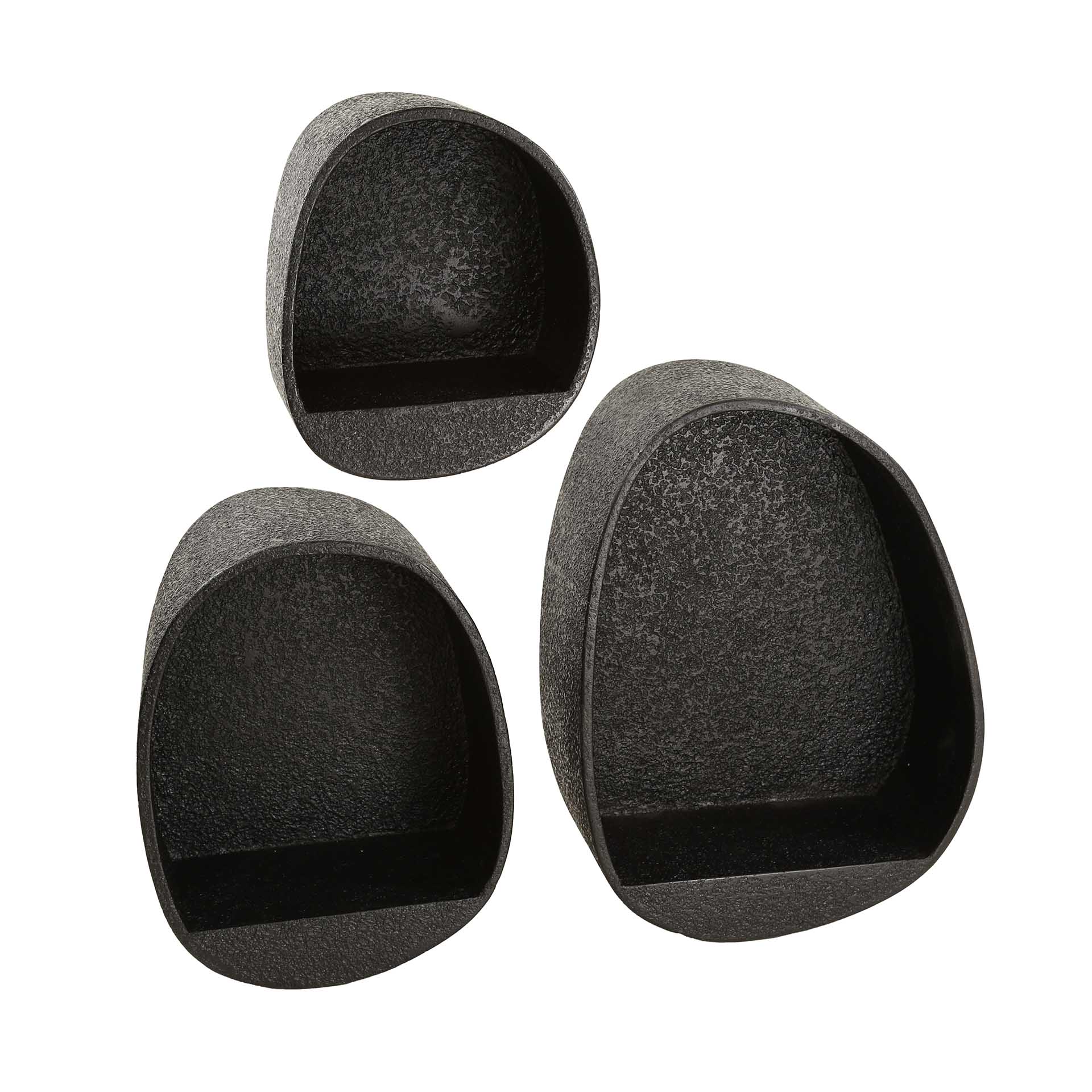 Set van 3 Metallic Druppelvormige Wandschappen