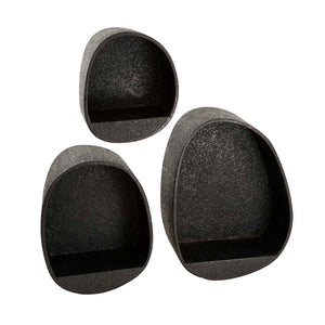 Set van 3 Metallic Druppelvormige Wandschappen