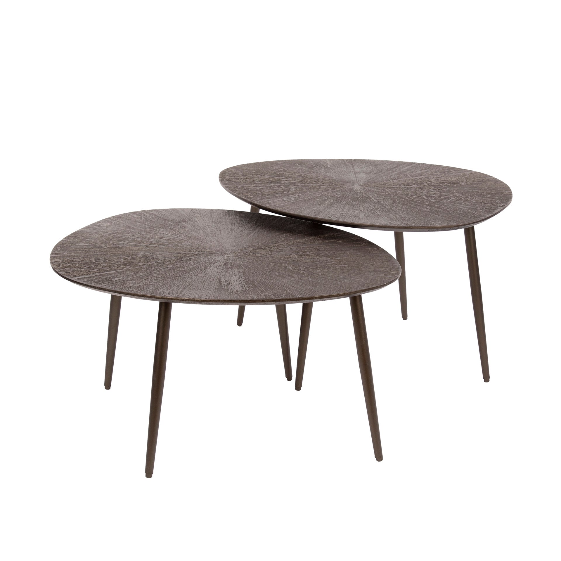 Salontafels Brown Ray Metal - Set van 2