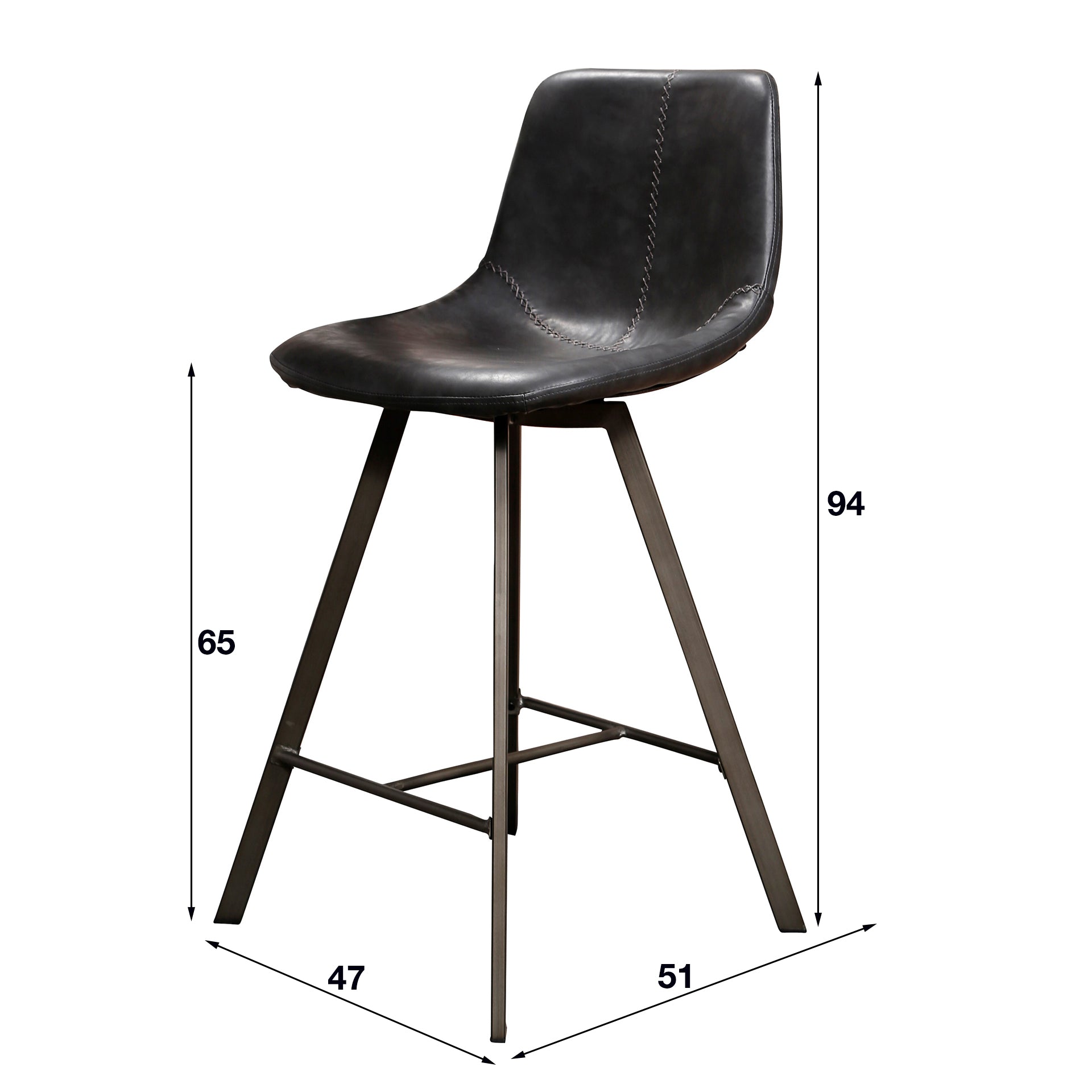 Barstoel Zig-Zag - Set van 4