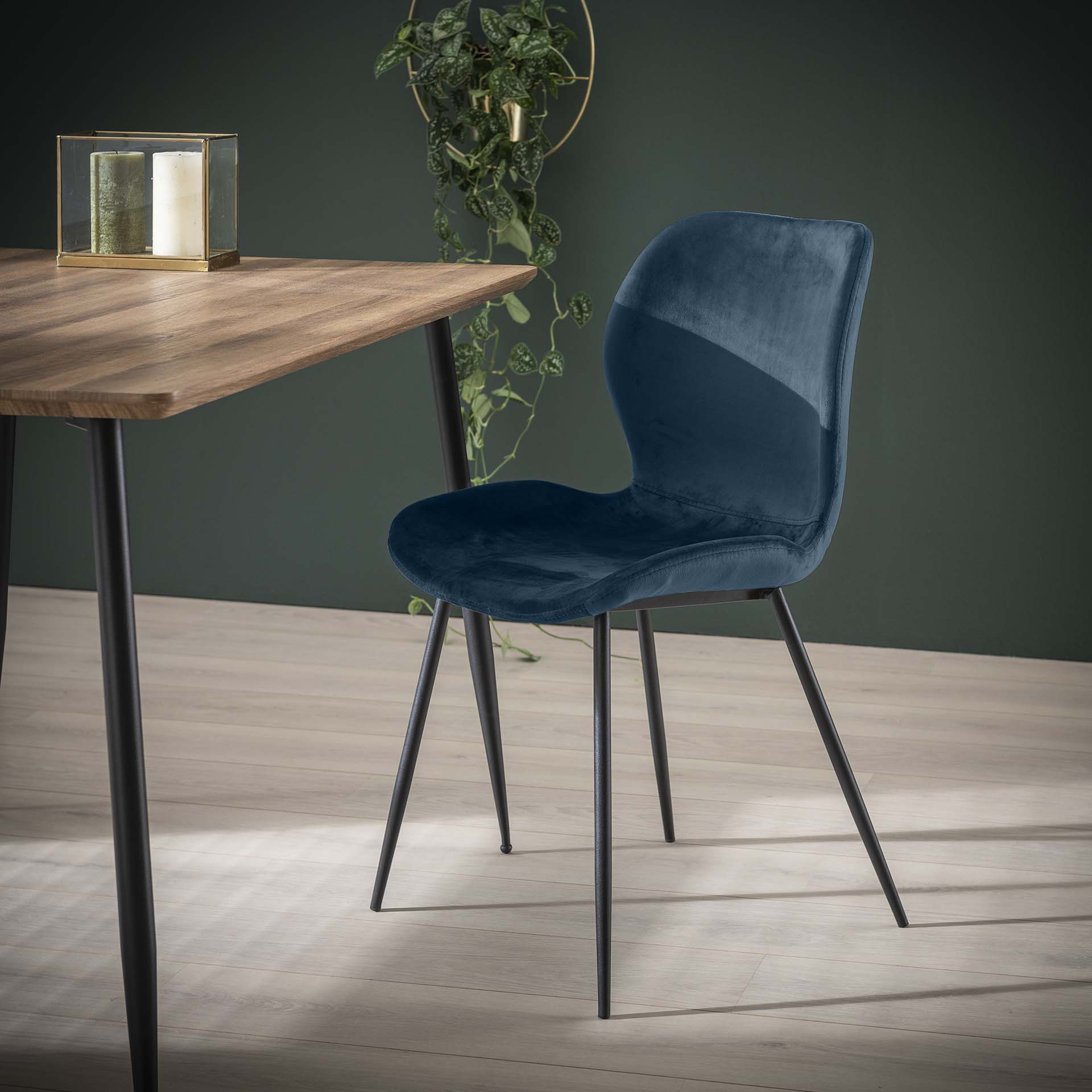 Stoel Velours - Set van 4