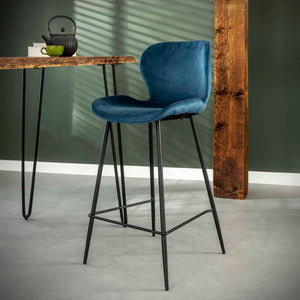 Barstoel Set - 4 Stuks Deep Blue
