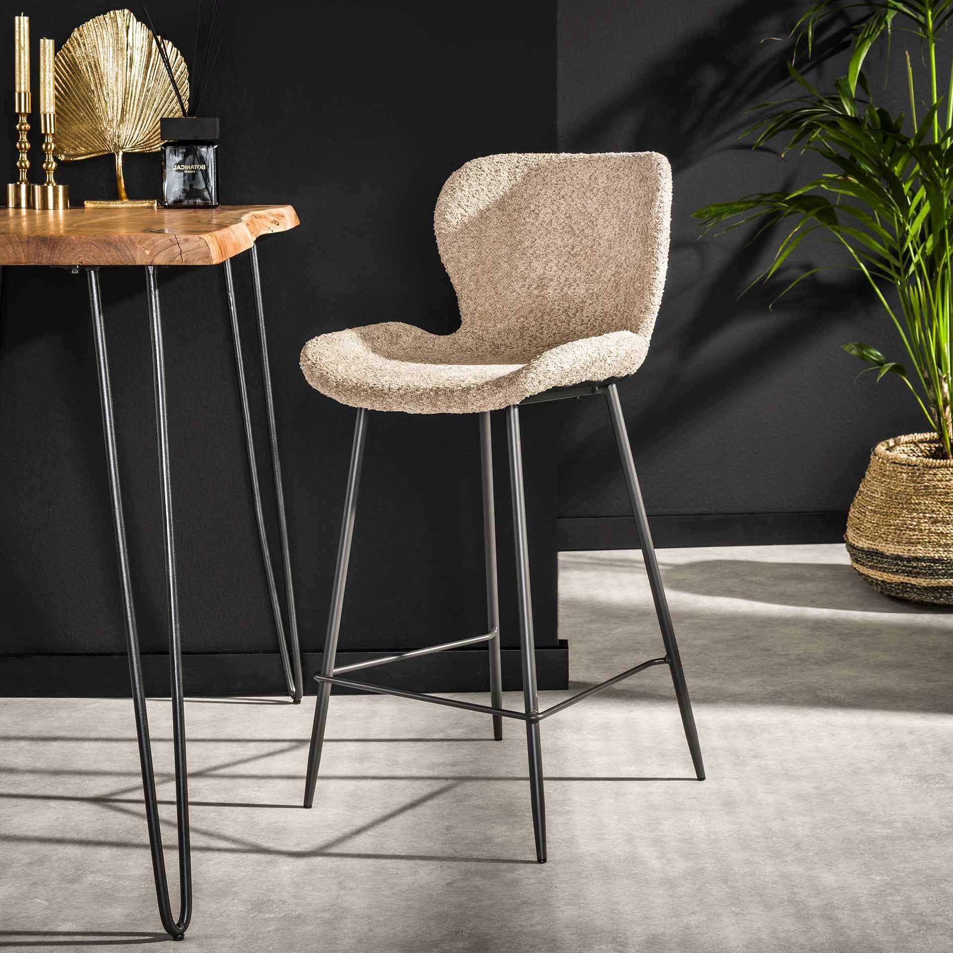 Barstoel Bouclé - Set van 4