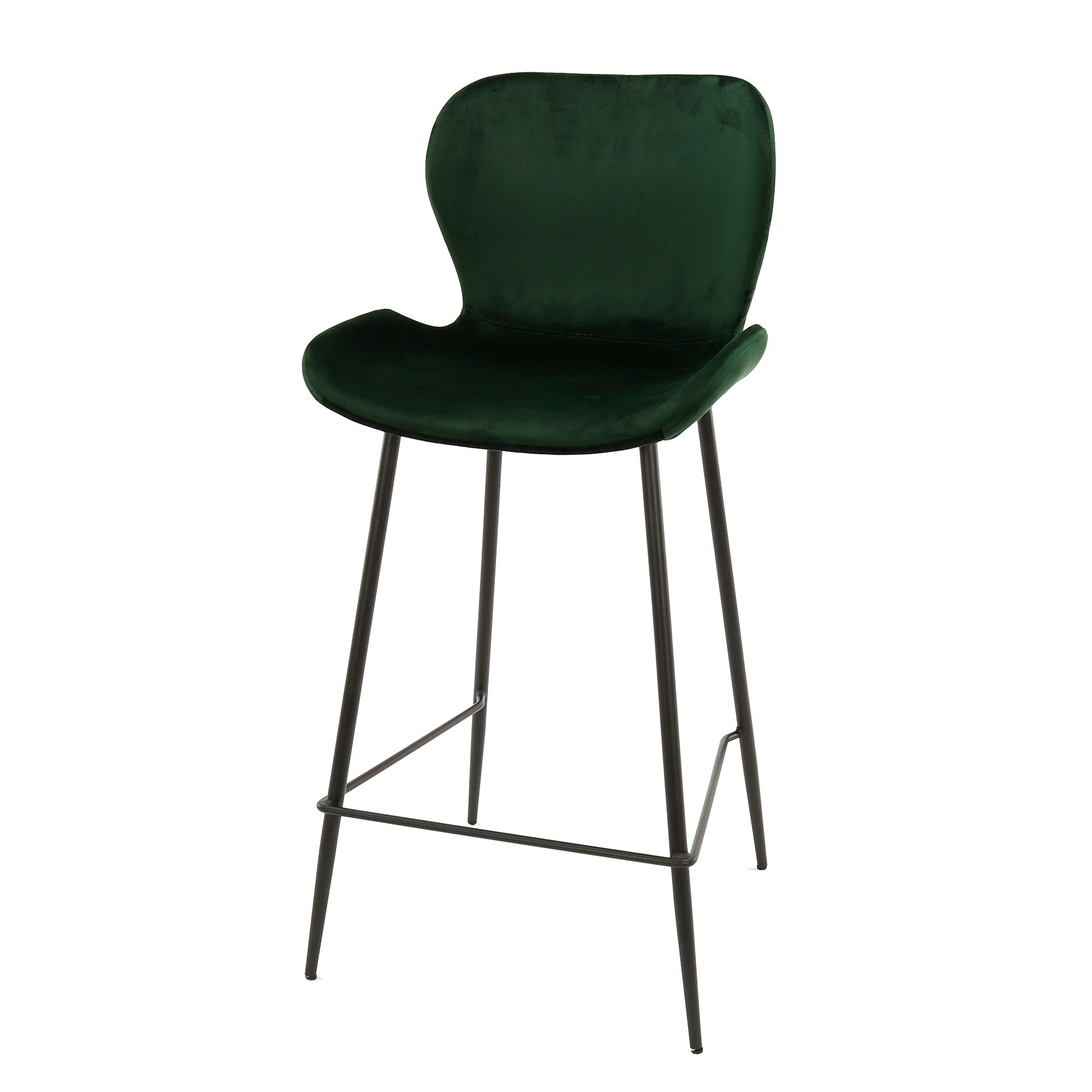 Barstoel Velours Groen - Set van 4