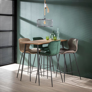 Barstoel Velours Groen - Set van 4