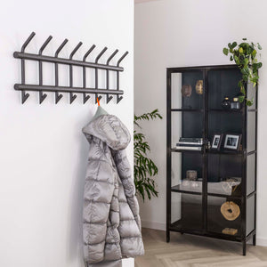 Garderobe met ronde buis en 8 haken