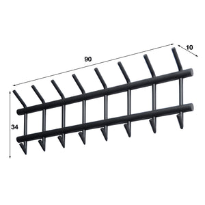 Garderobe met ronde buis en 8 haken