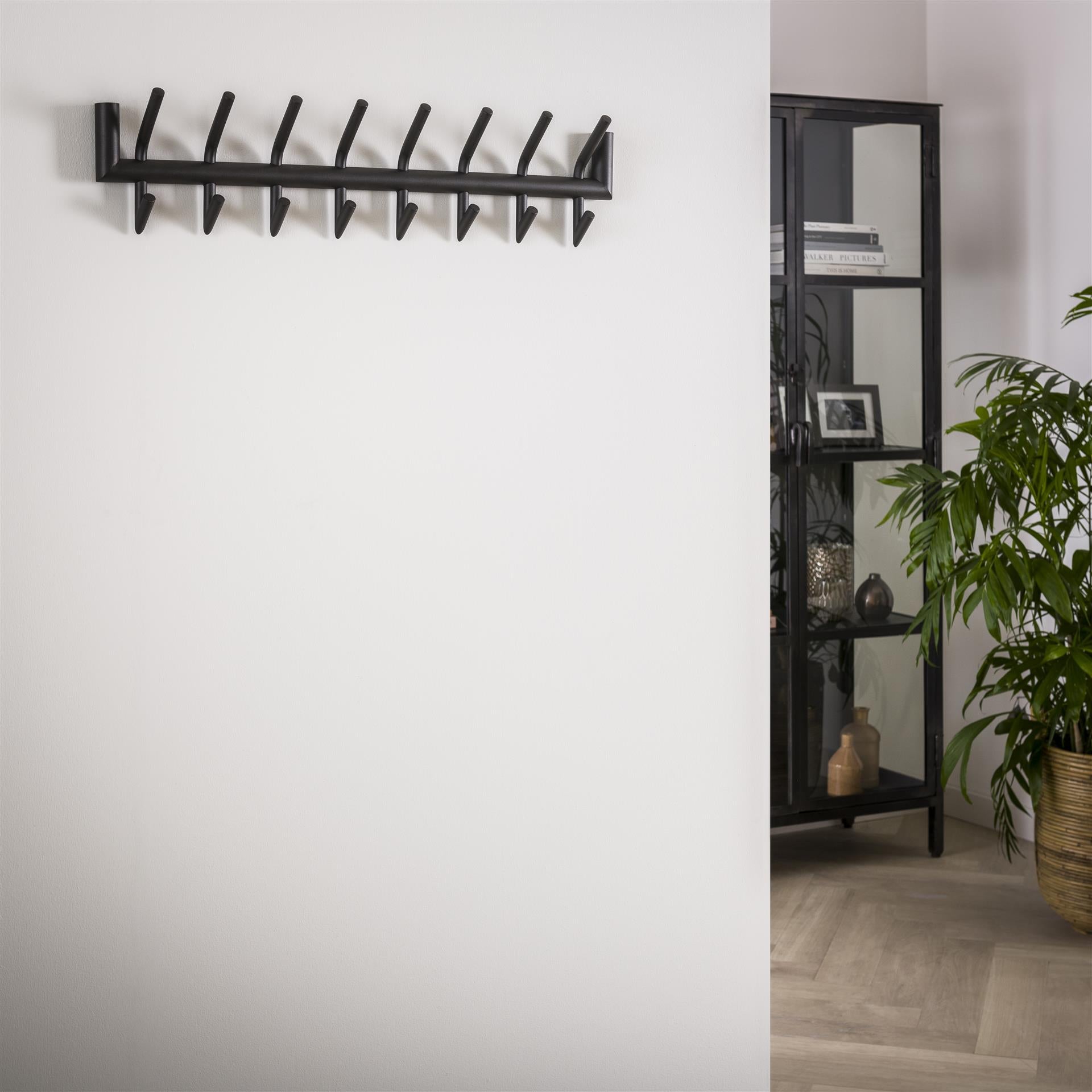 Garderobe met 16 haakjes - Mat donkergrijs
