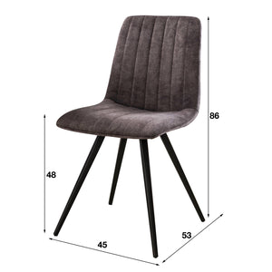 Stoel Velours - Set van 4