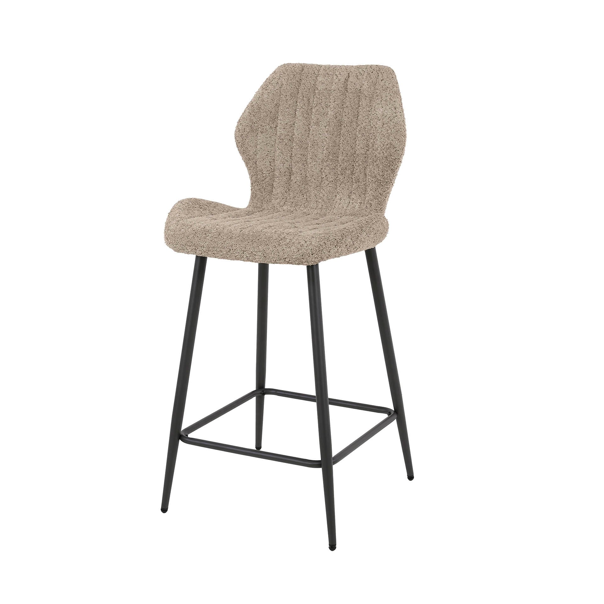 Barstoel Bouclé - Set van 2