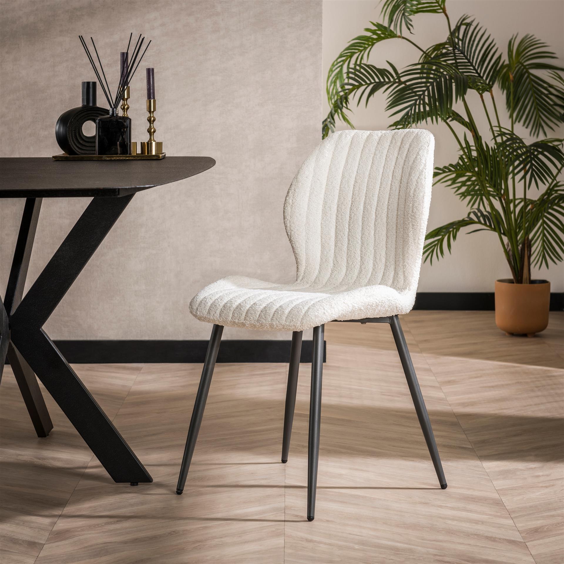 Stoel Bouclé - Set van 4