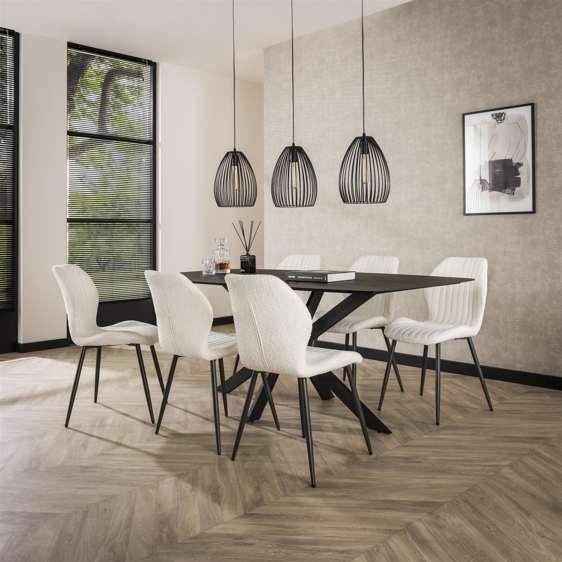 Stoel Bouclé - Set van 4