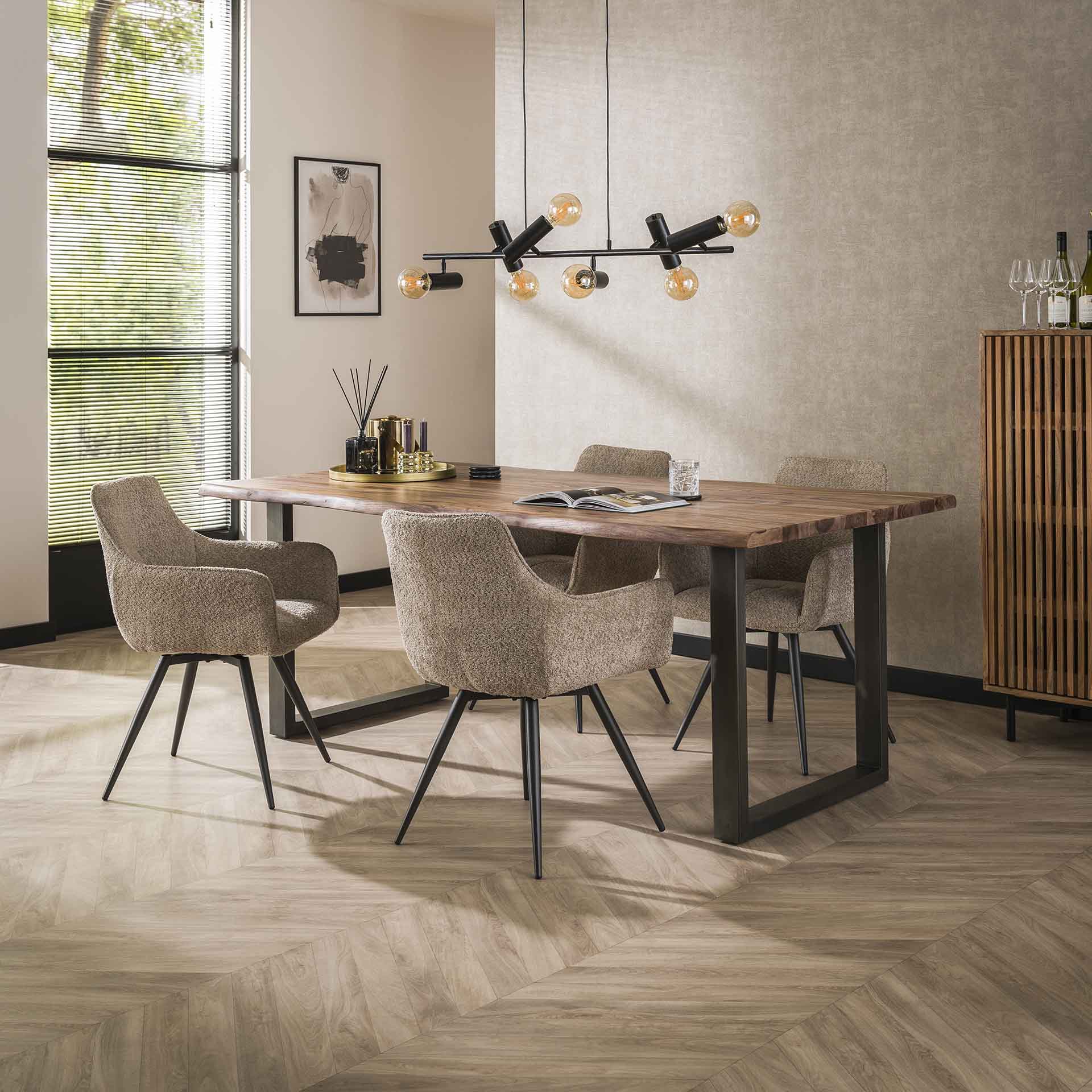 Armstoel Bouclé - 2 stuks