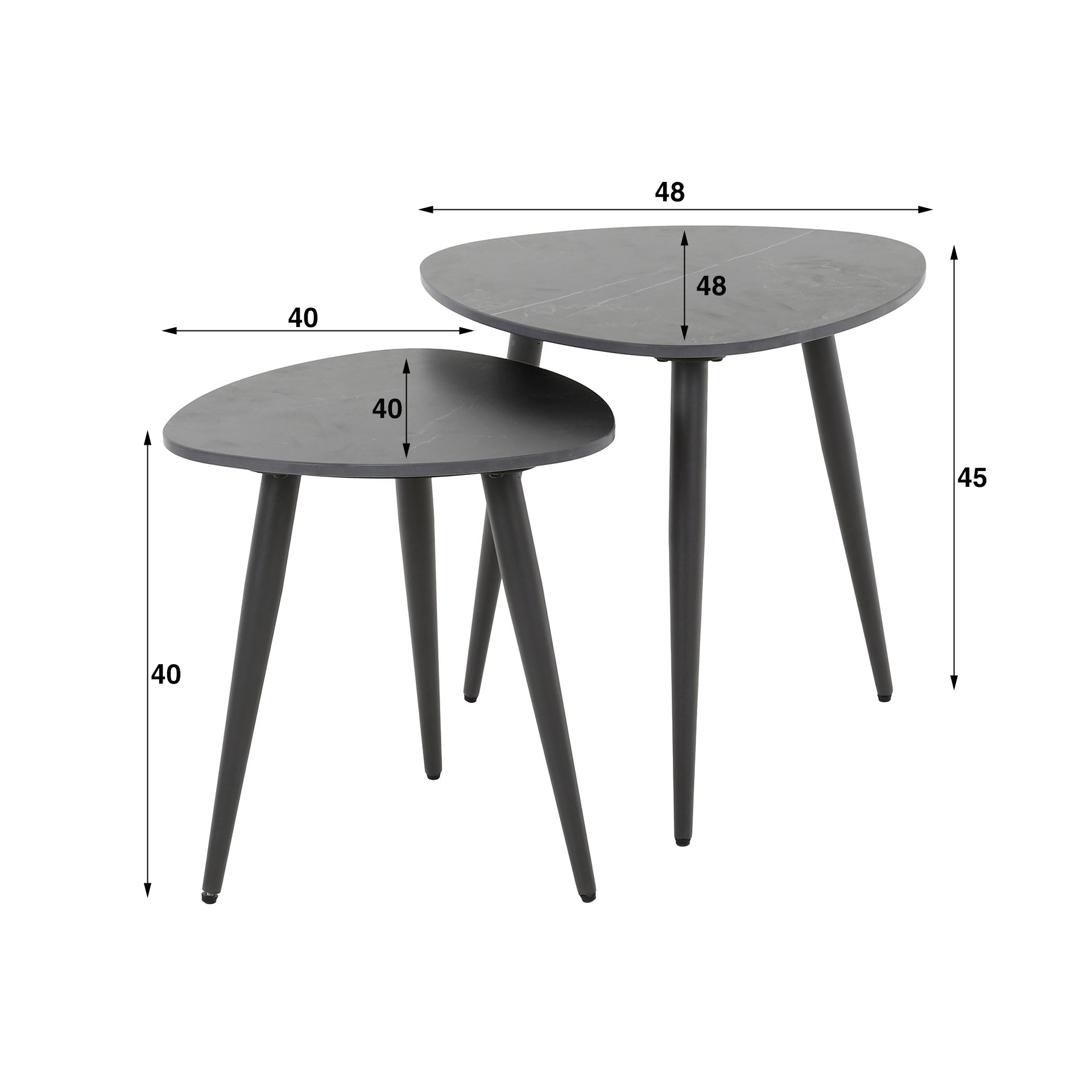Bijzettafel Trio - Set van 2
