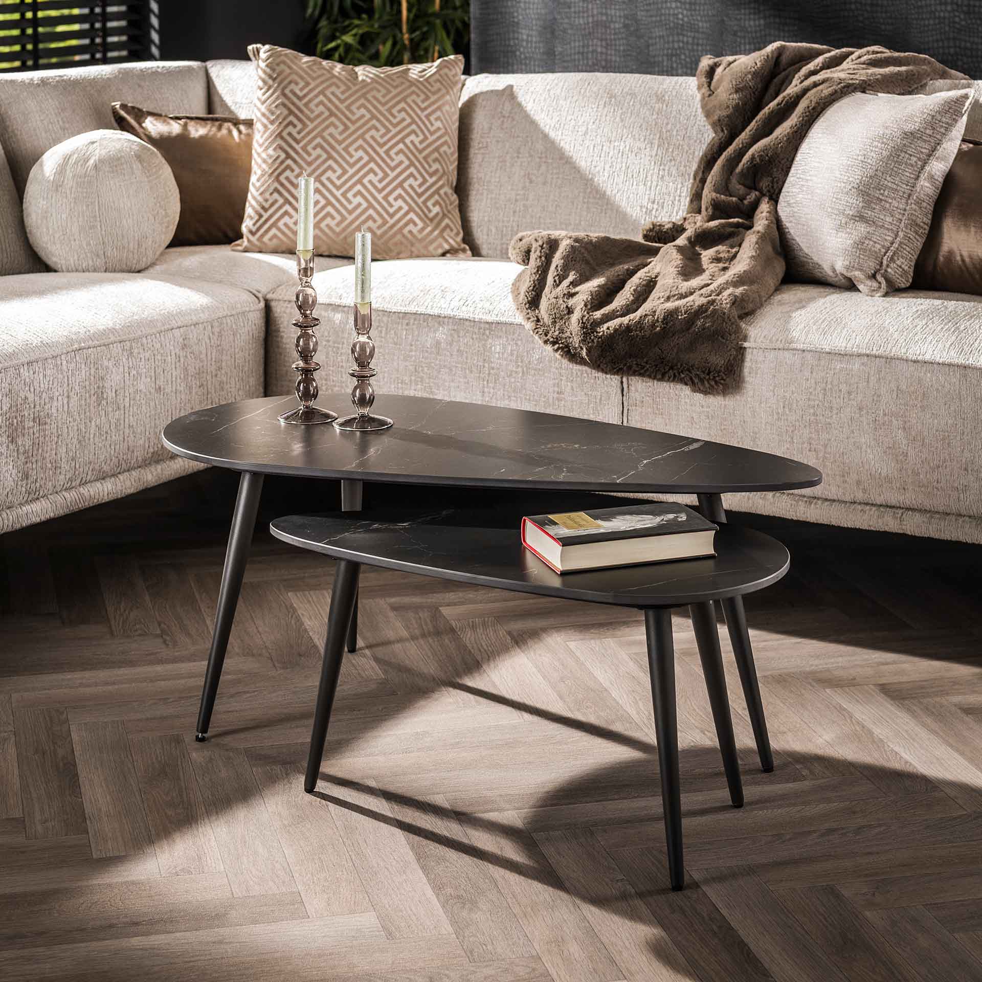 Salontafel Niervorm - Set van 2