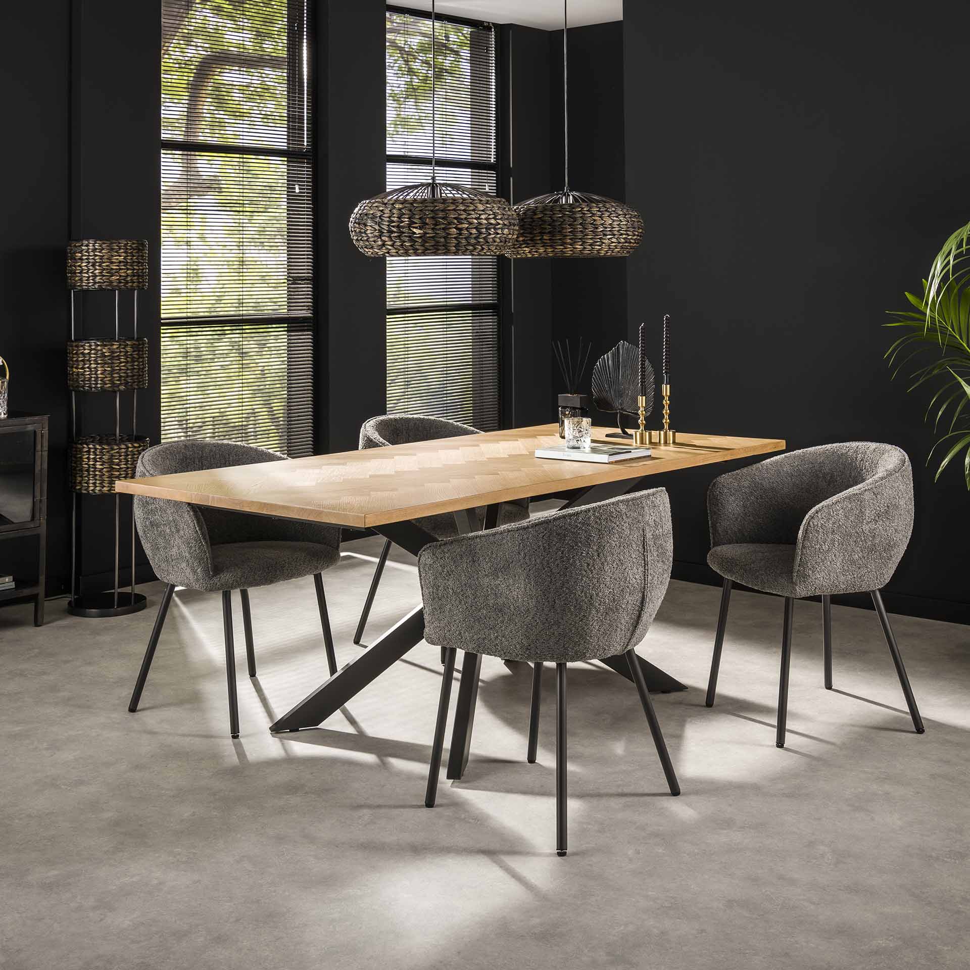 Eettafel Visgraat - 200 cm