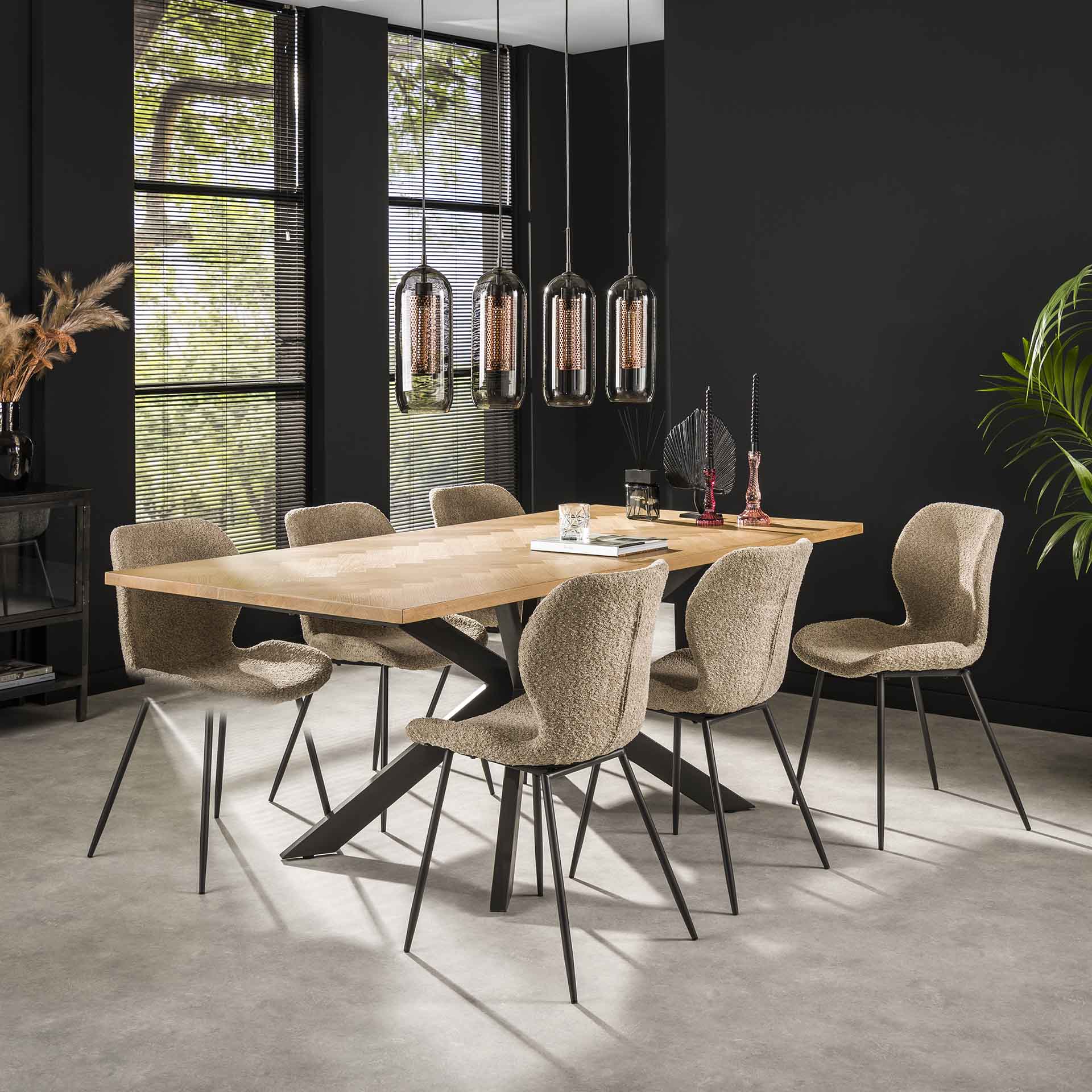 Eettafel Visgraat - 200 cm