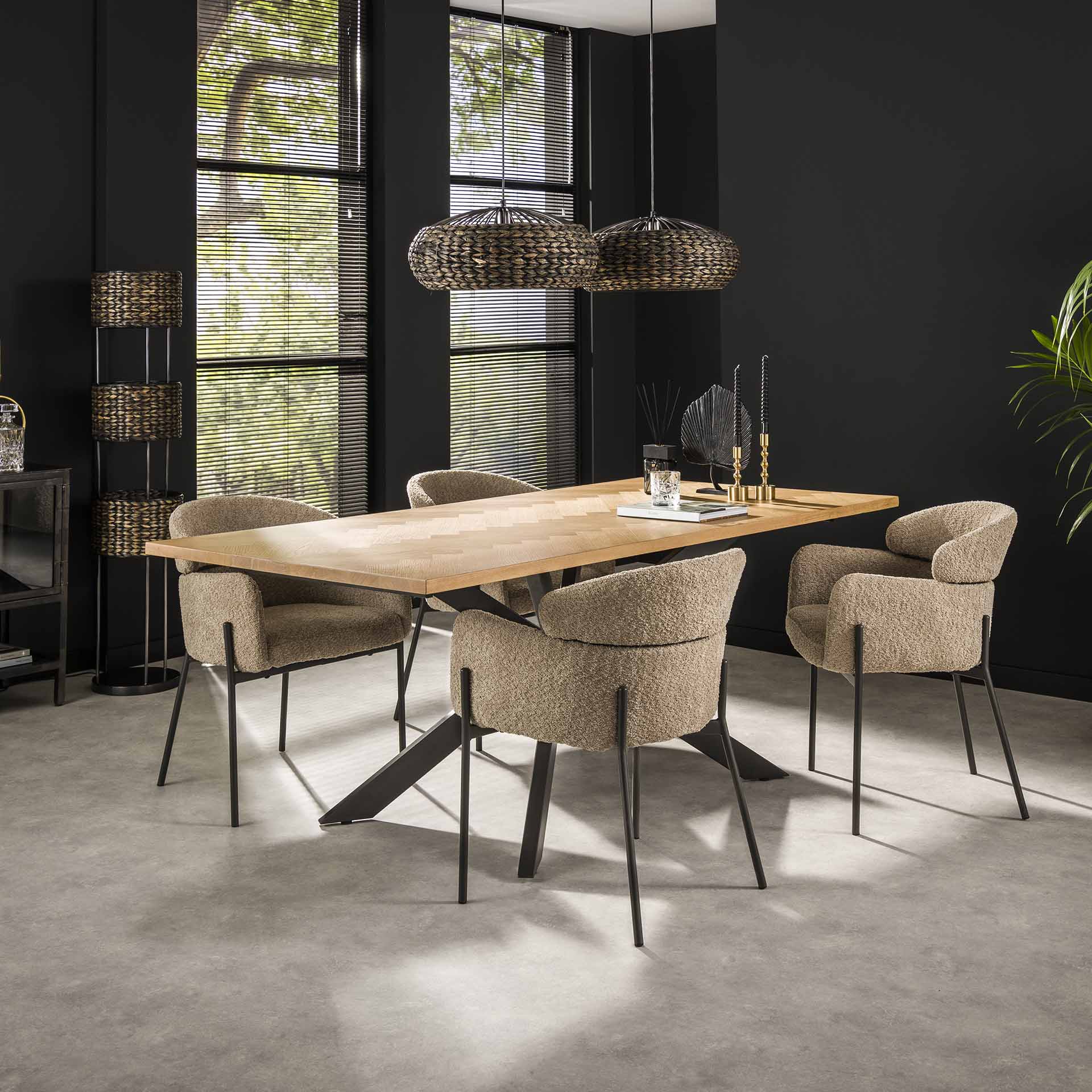 Eettafel Visgraat - 200 cm