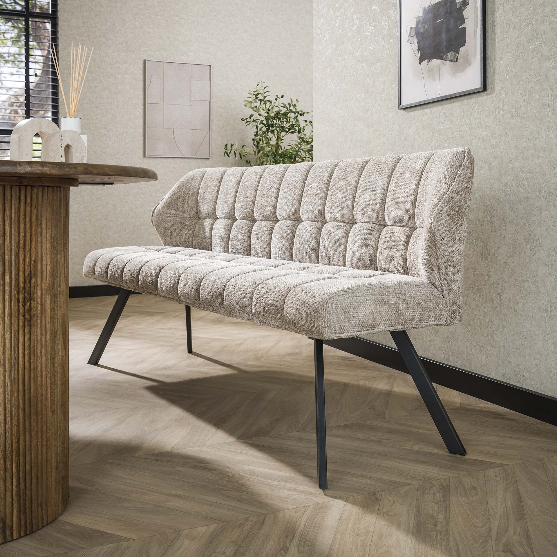 Eetkamerbank Raster rich zand