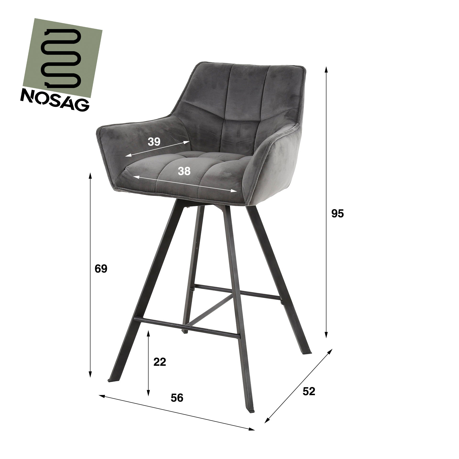 Barstoel Raster - Set van 2