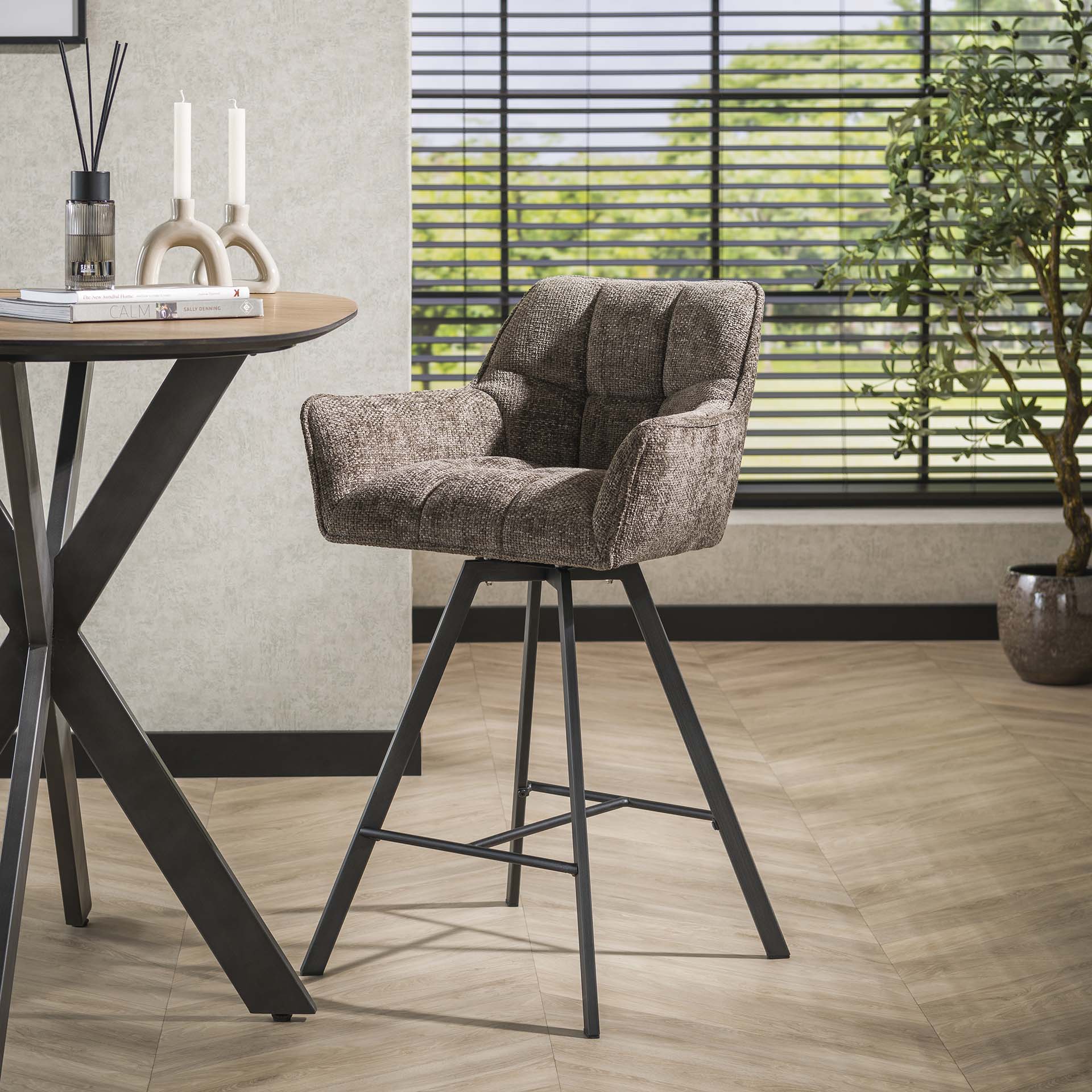 Barstoel Rich Taupe - Set van 2