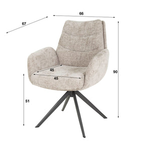 Lounge armstoel Rich - Set van 2