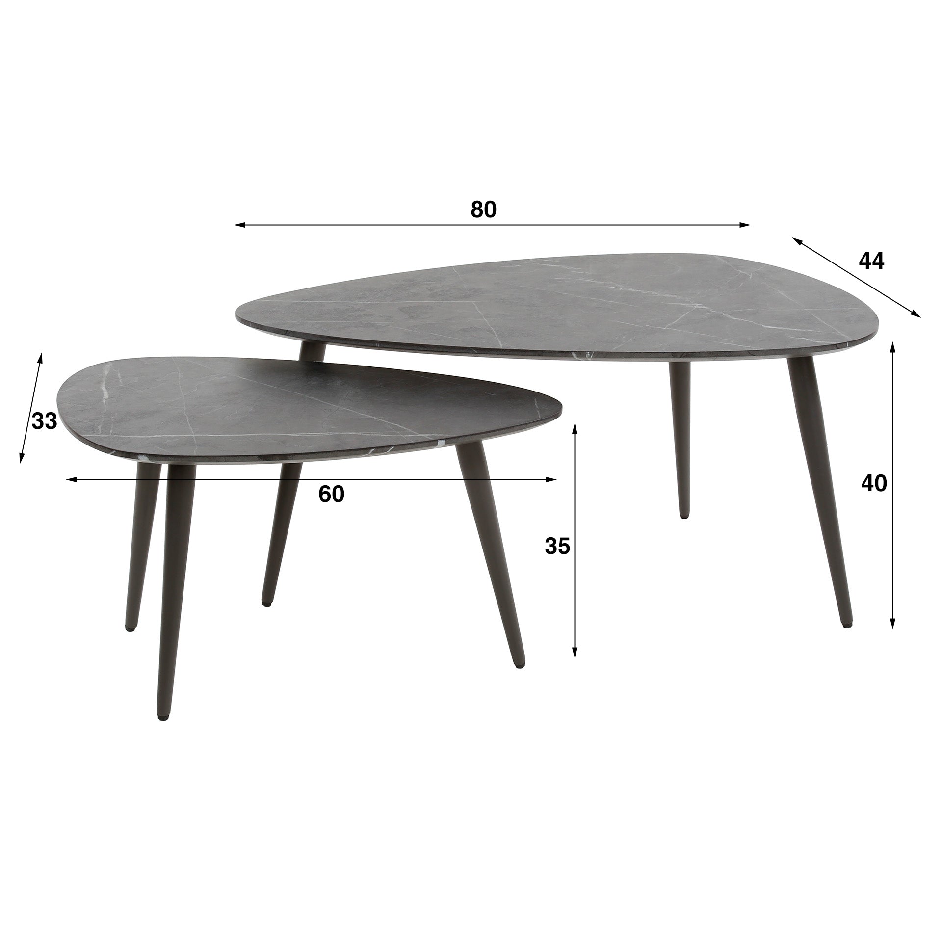 Salontafel set - 2 stuks