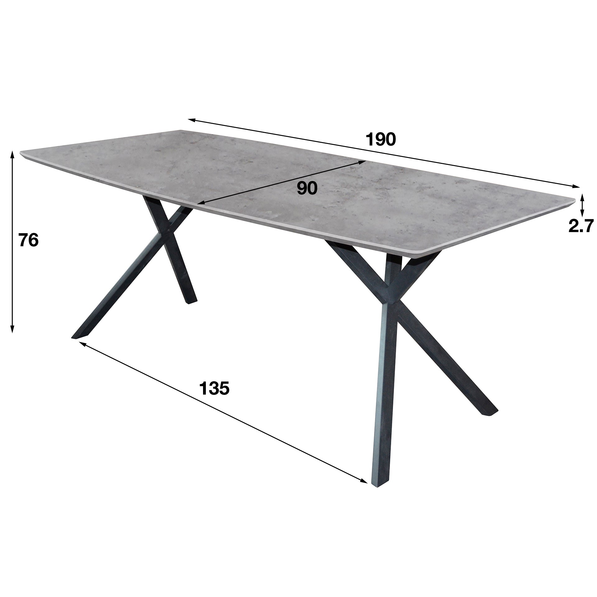 Eettafel ovaal 190 cm