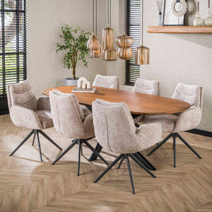 Eettafel Cliff ovaal 215 cm