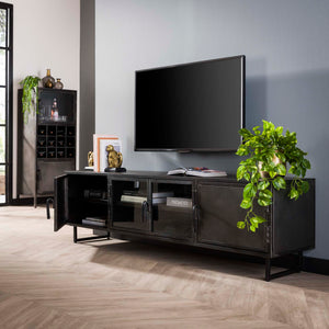 TV-meubel Gun Metal 180 cm