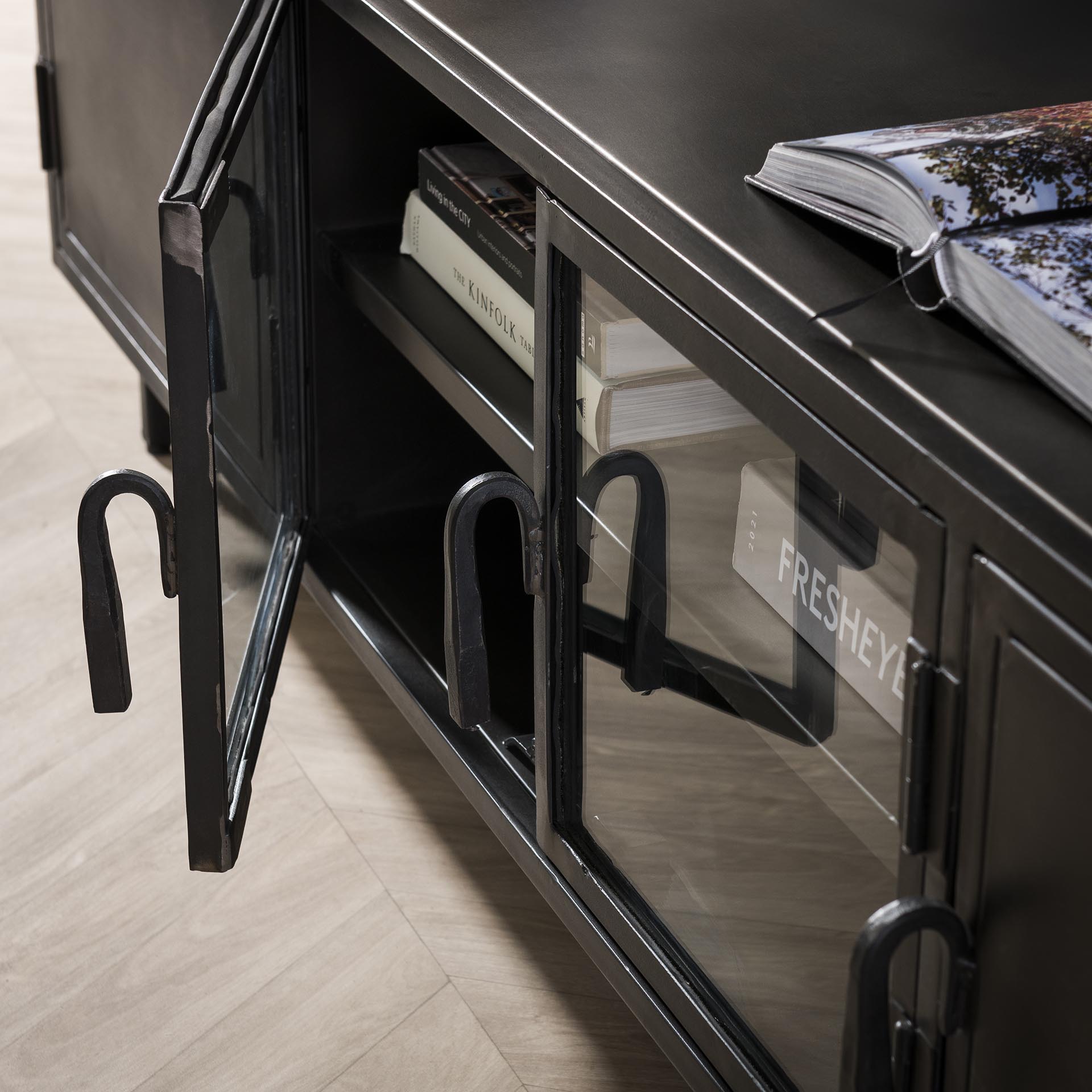 TV-meubel Gun Metal 180 cm