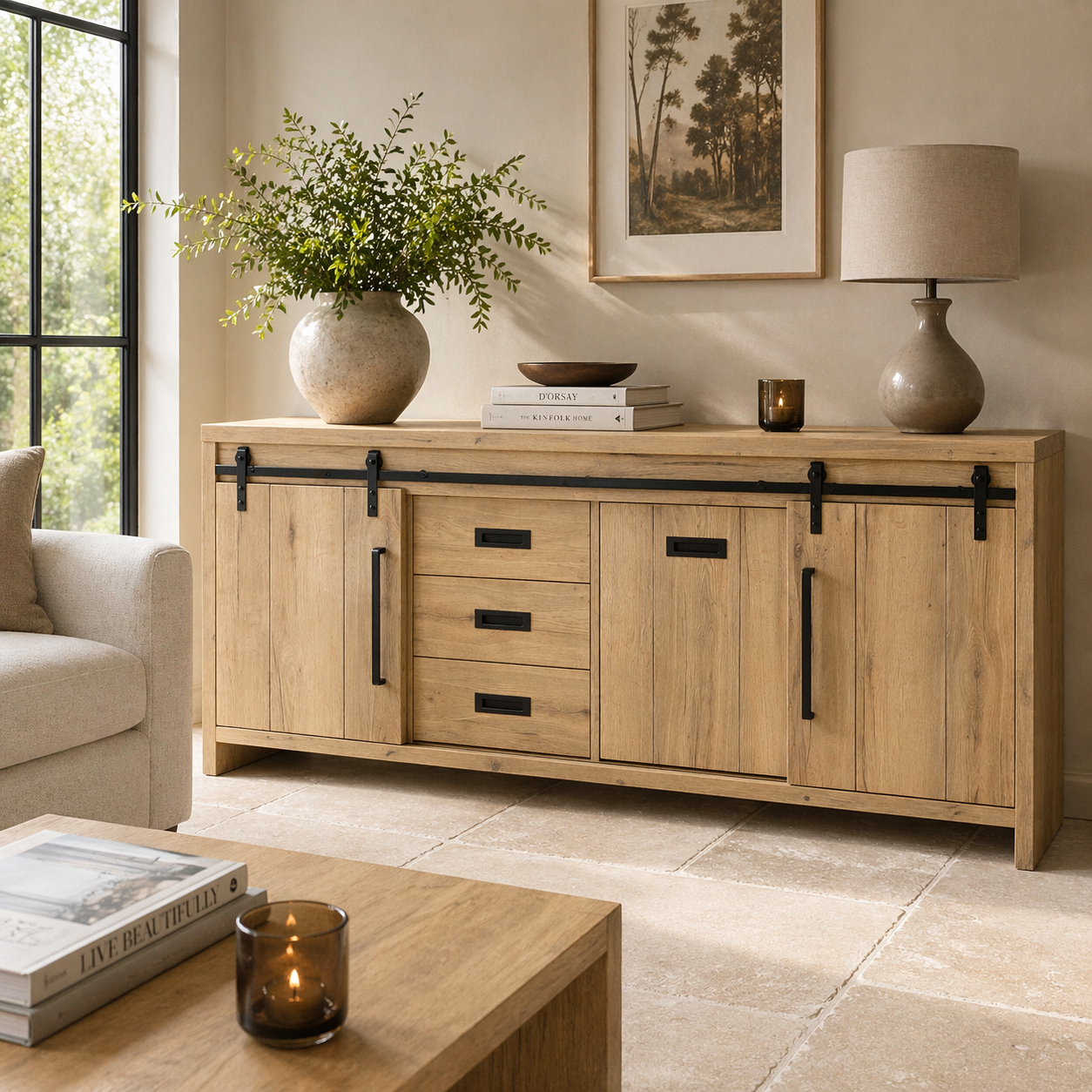 Cottage 3-door sideboards
