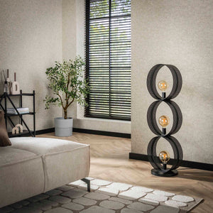 Vloerlamp Metaalringen Charcoal