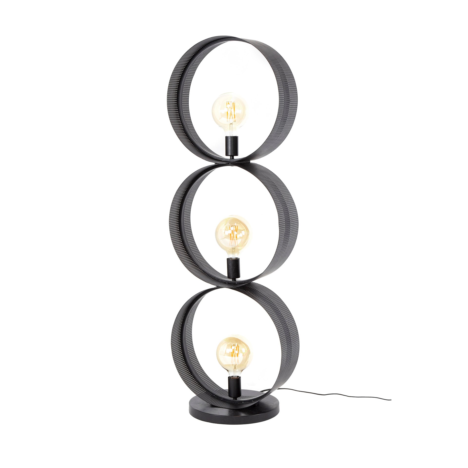 Vloerlamp Metaalringen Charcoal