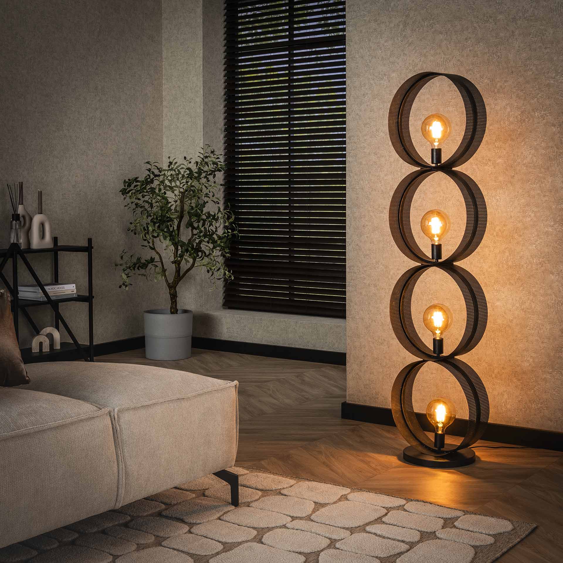Vloerlamp Ring 4L - Charcoal