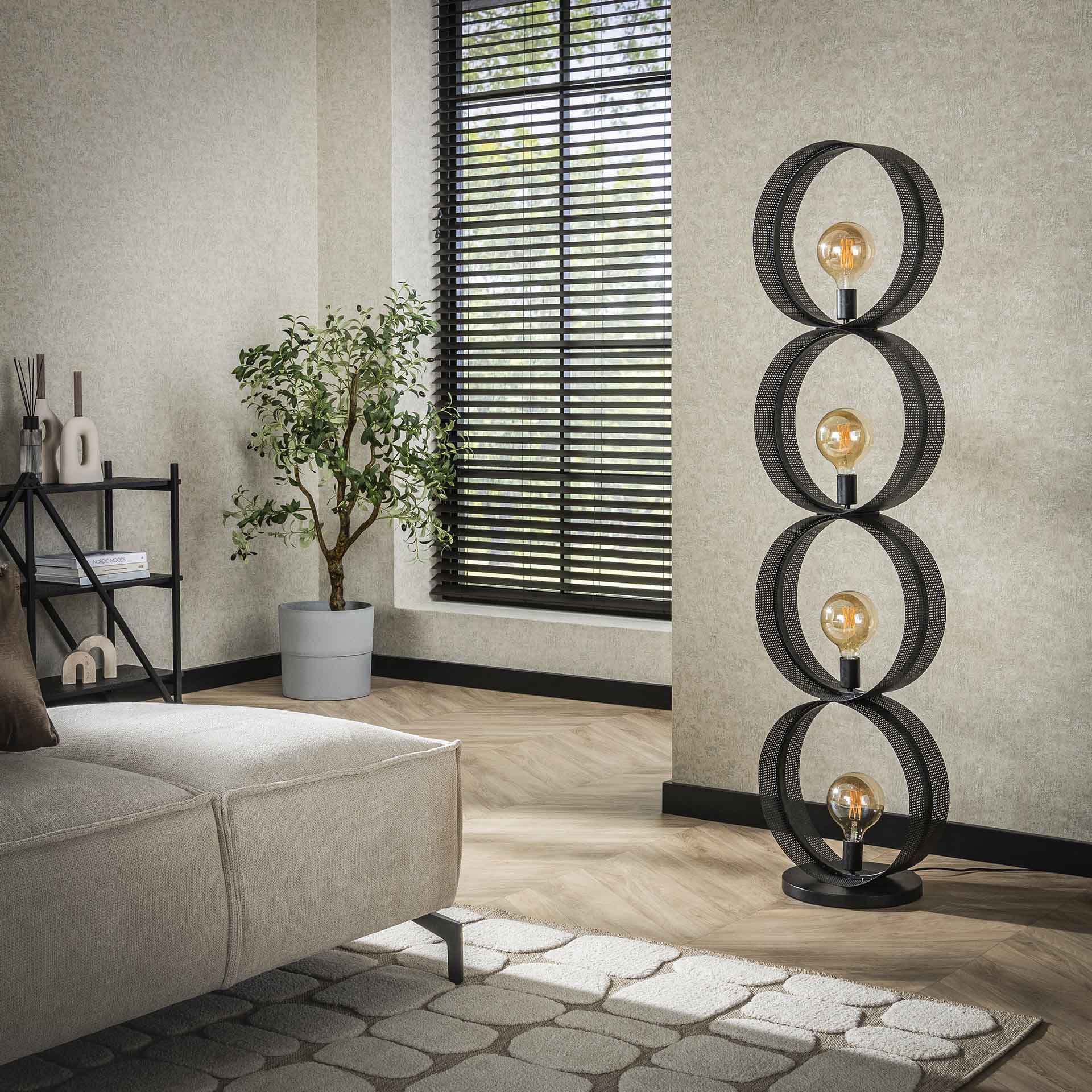 Vloerlamp Ring 4L - Charcoal