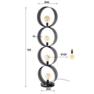 Vloerlamp Ring 4L - Charcoal