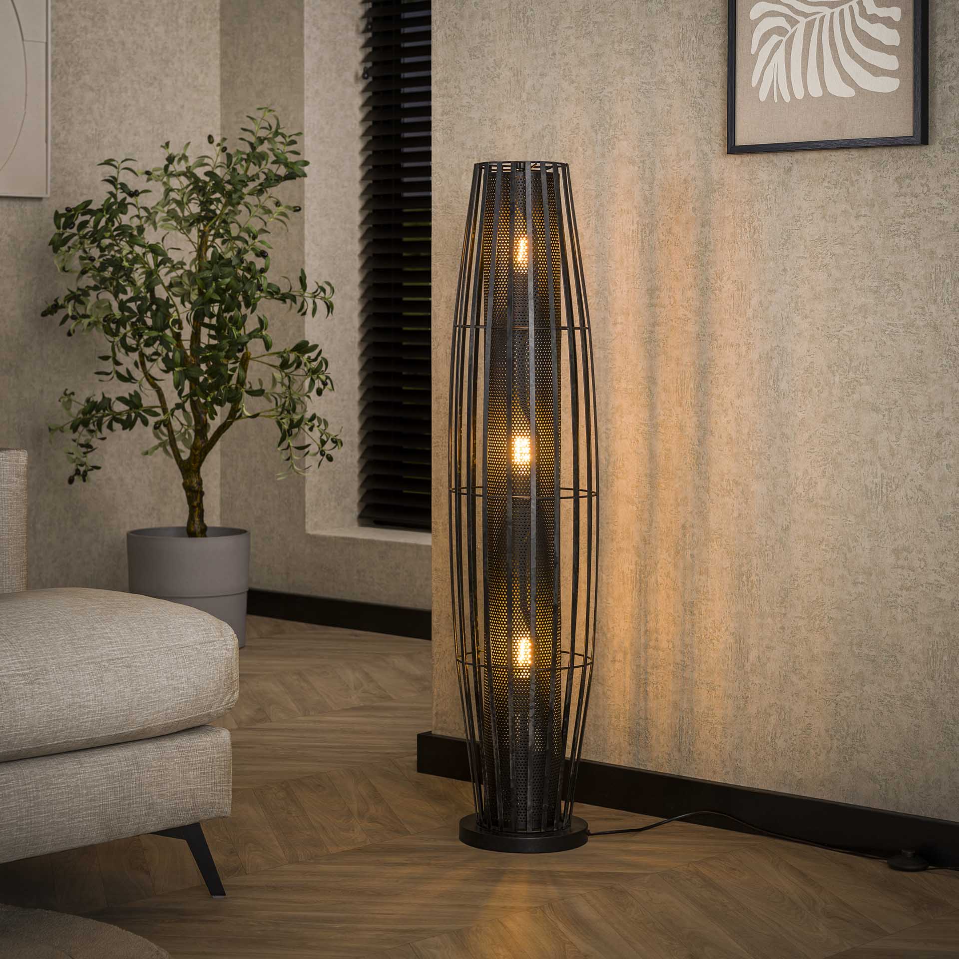 Vloerlamp Cylinder Mesh