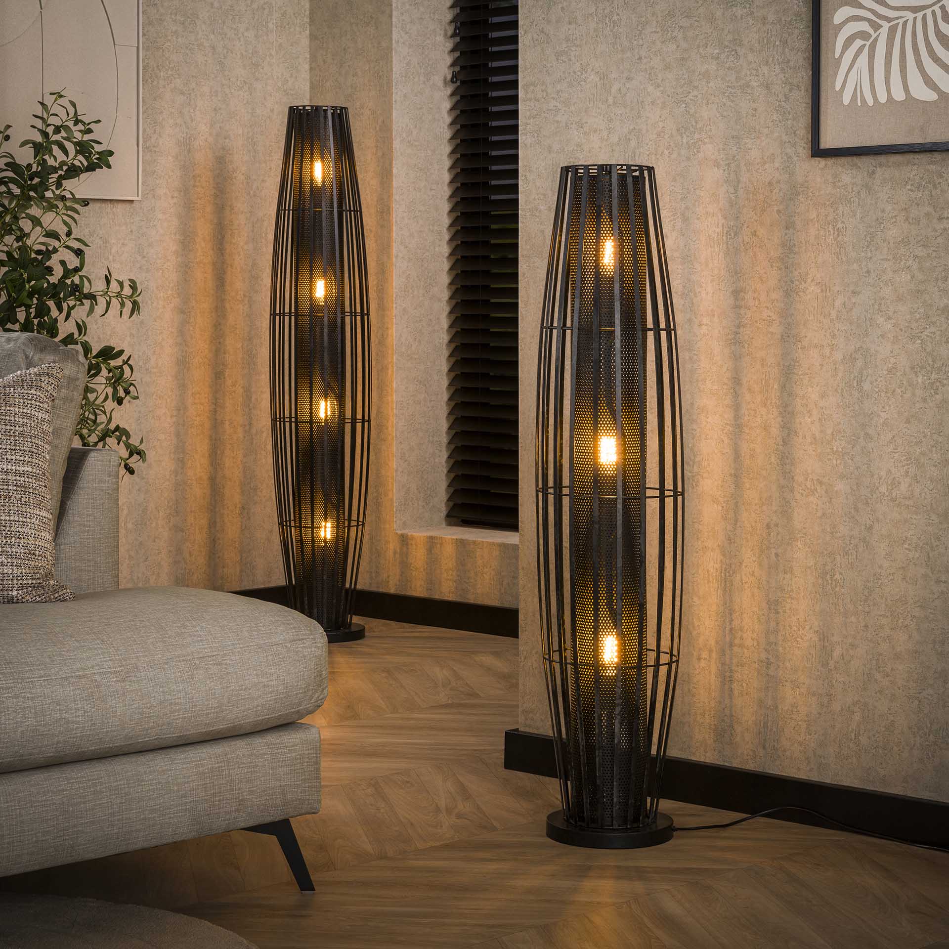 Vloerlamp Cylinder Mesh