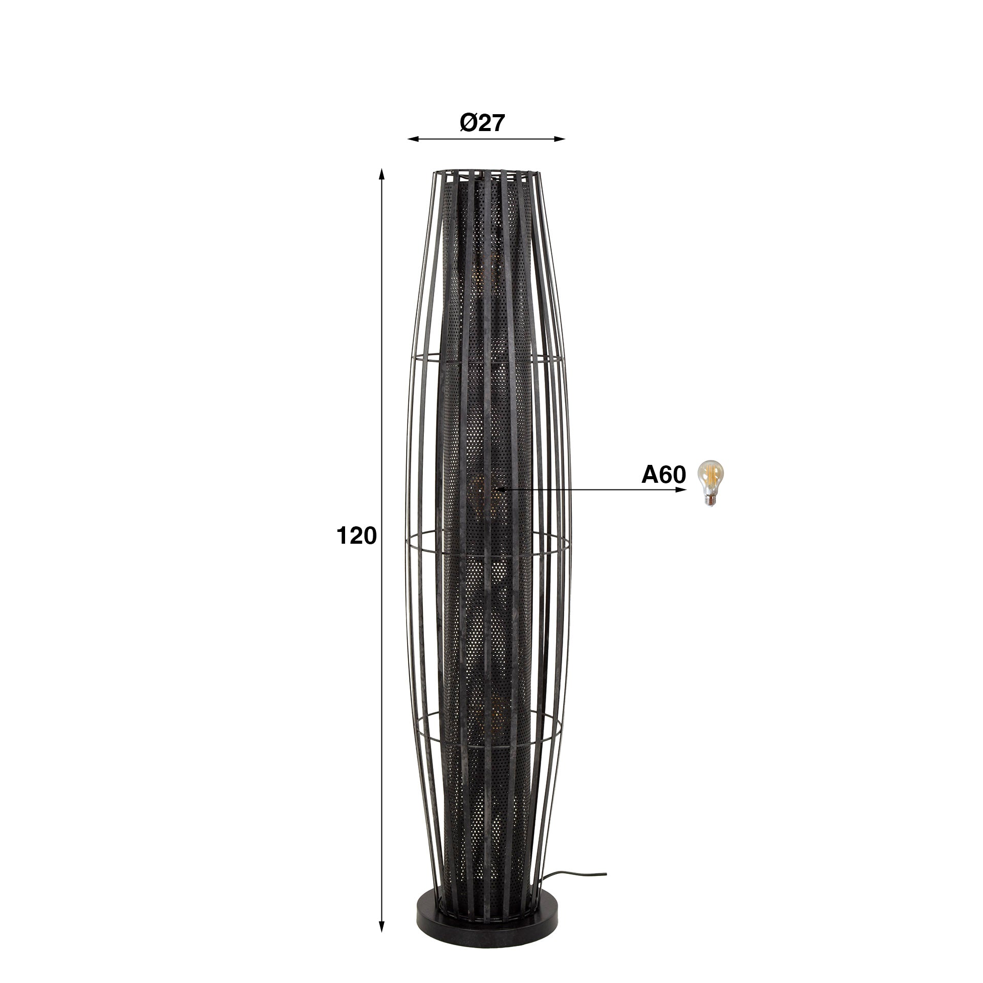 Vloerlamp Cylinder Mesh