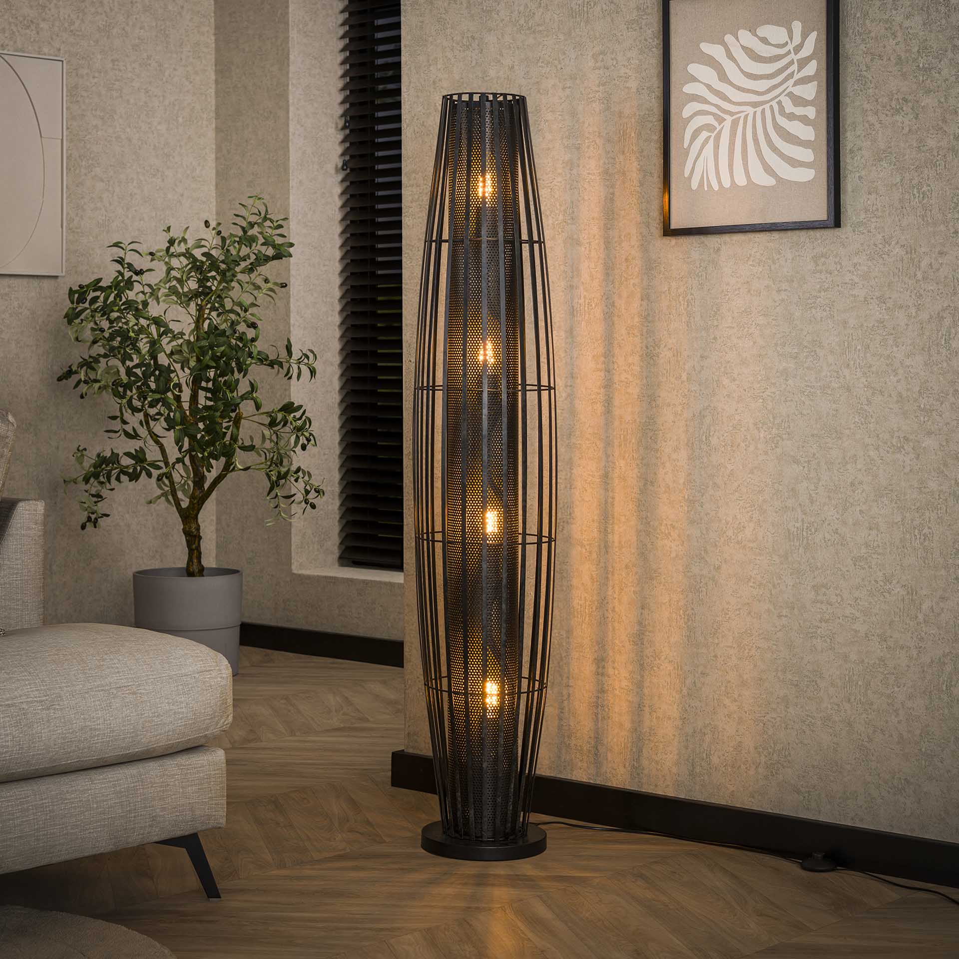 Vloerlamp Cylinder Mesh