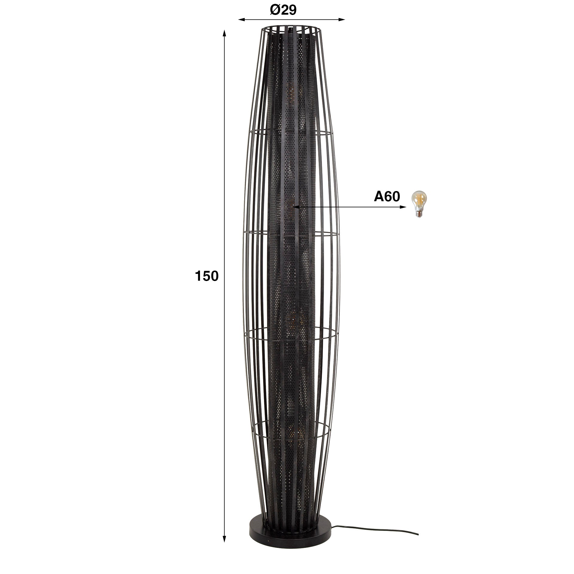 Vloerlamp Cylinder Mesh