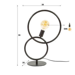 Tafellamp Loop Artic Zwart