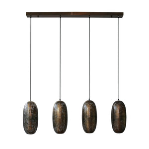 Hanglamp 4L Brons Antiek