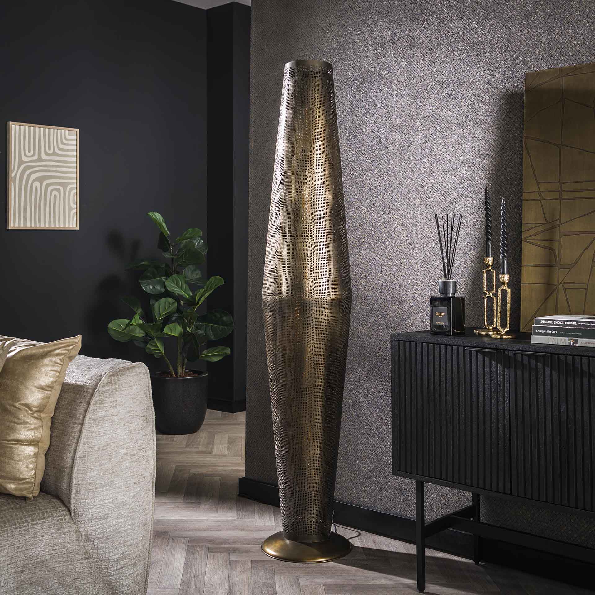 Vloerlamp Antiek Brons