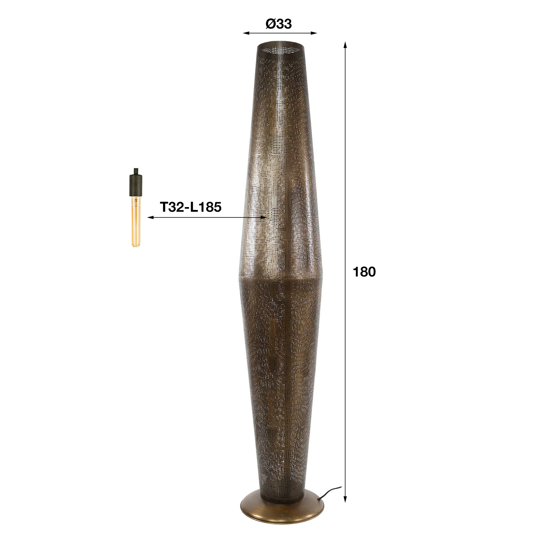 Vloerlamp Antiek Brons