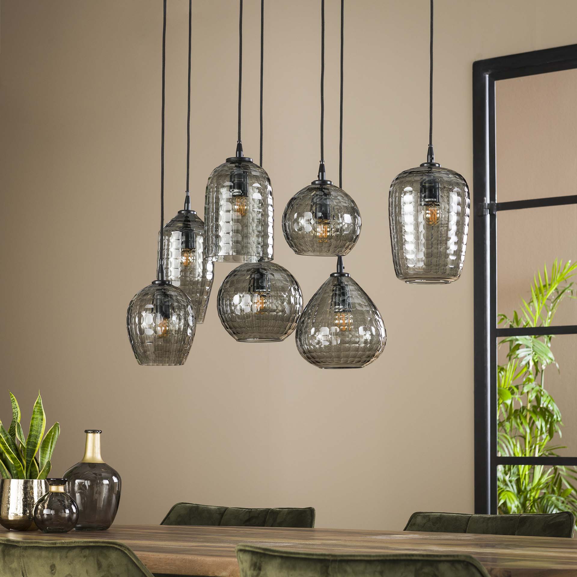 Hanglamp Hexagon - 7 Lichts