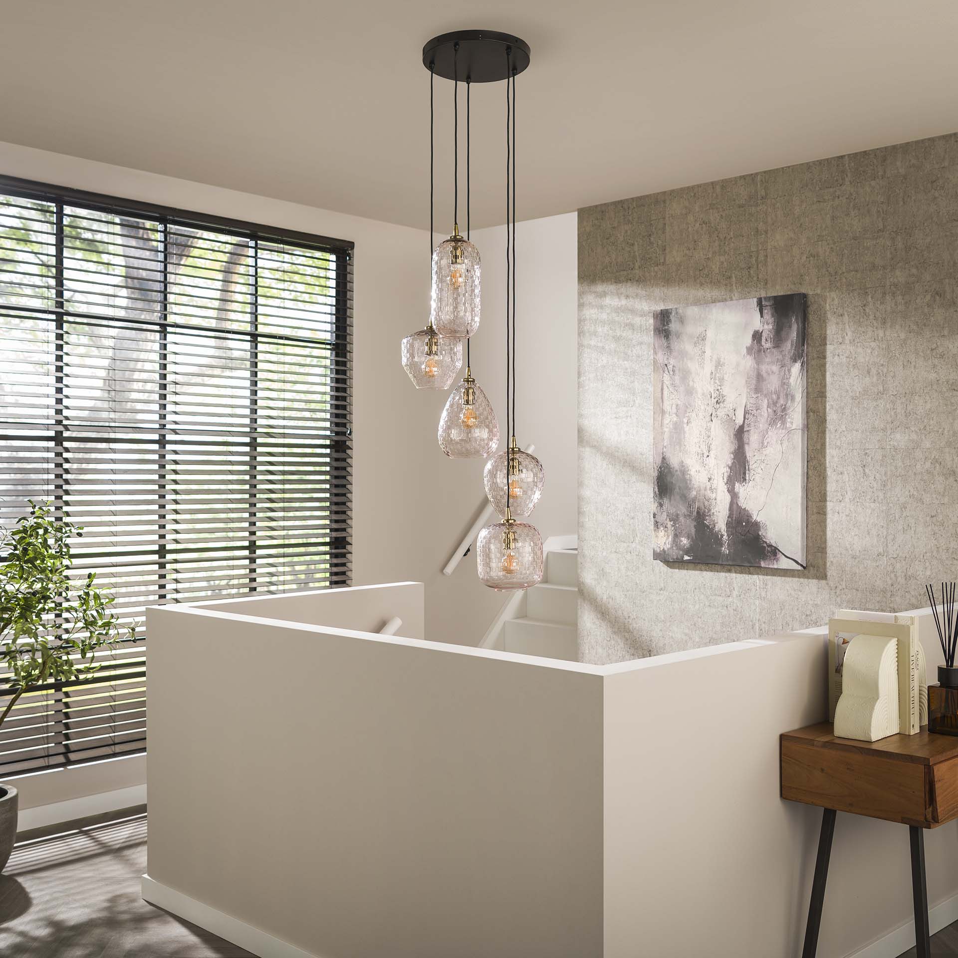 Hanglamp Patchwork - 5 lampenkappen