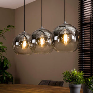 Hanglamp Bubble Shaded - 3 rookglazen lampen