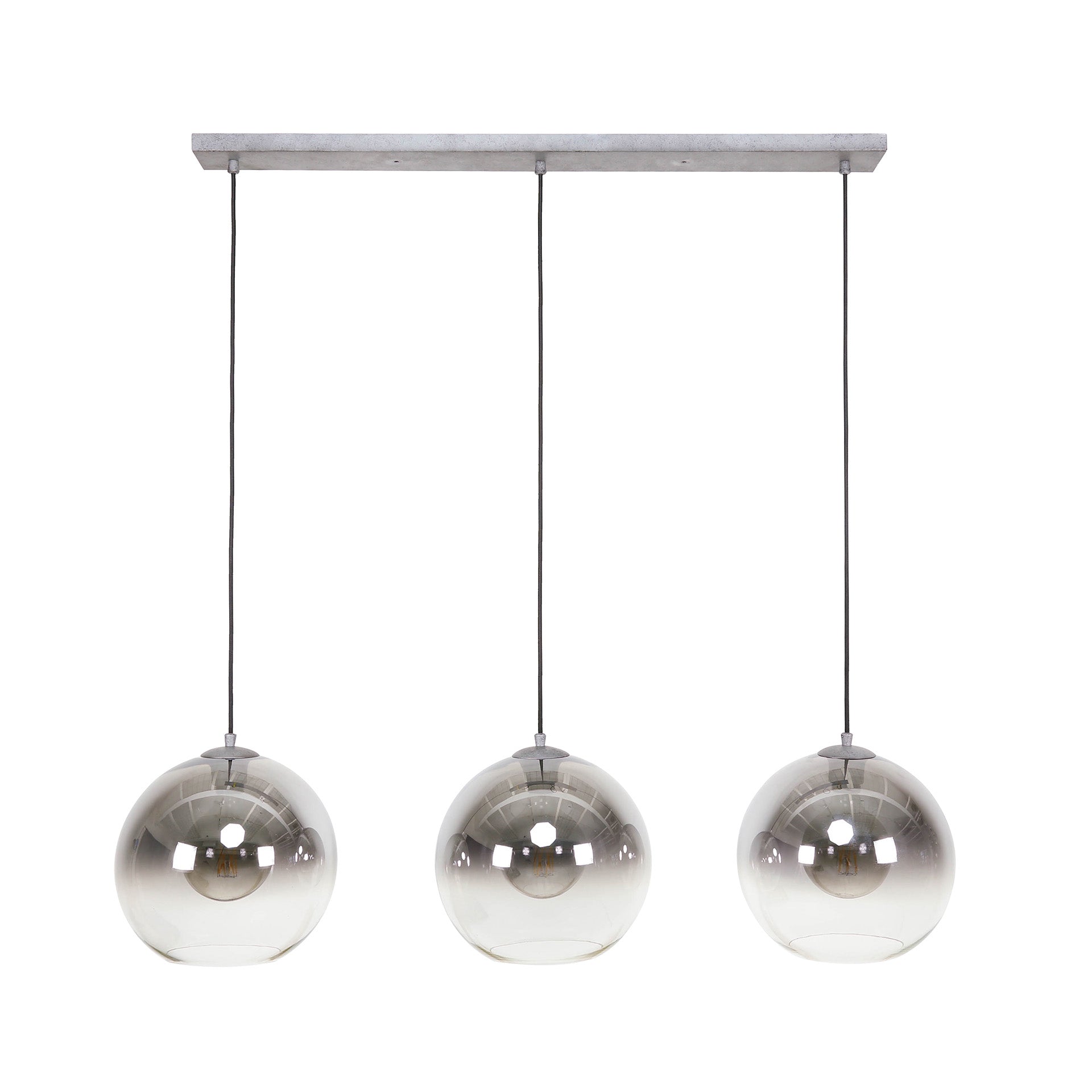 Hanglamp Bubble Shaded - 3 rookglazen lampen